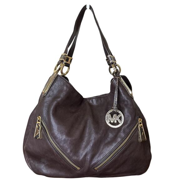 MICHAEL KORS Brown Matilda Shoulder Tote - Picture 1 of 11